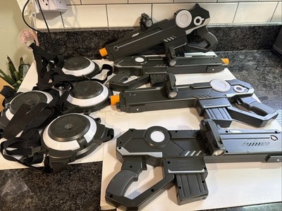 Strike Pros Ranger 1 Laser Tag 4 Gun 4 Vest & 4 Lights Excellent Condition