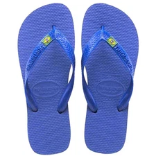 Havaianas Unisex Brazil Flag Top Thong Flip Flops Sandals Blue Size 7/8W -  6/7M