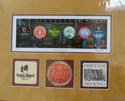 Irish Beer Selection, photo from Irish Bar in Ireland & Coasters 16x20 New