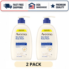  2 Pack Aveeno Skin Relief Fragrance-Free Body Wash Value Size 33 fl oz