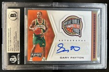 2019-20 Chronicles Gary Payton Hall of Fame Auto Red #HF-GPT BGS Authentic