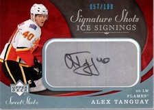 2007-08 Sweet Shot Signature Shots Ice Signings #SSRAT Alex Tanguay Auto /100 