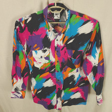 Vintage Roper Western Shirt Men  s XL Bright Splatter Abstract No Size Tag