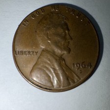 1964-D Lincoln Memorial Small Cent Bronze Circulated Denver US Coin