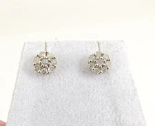 9ct Gold Diamond Cluster Earrings 6mm Studs Yellow 0.50ct with Gift Box
