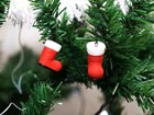 4PCS Mini Santa Boot Christmas Decor Plastic Festive Holiday Ornament