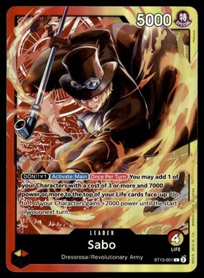 SABO (001) ST13-001 LEADER ULTRA DECK: THE THREE BROTHERS ONE PIECE FOIL NM/M