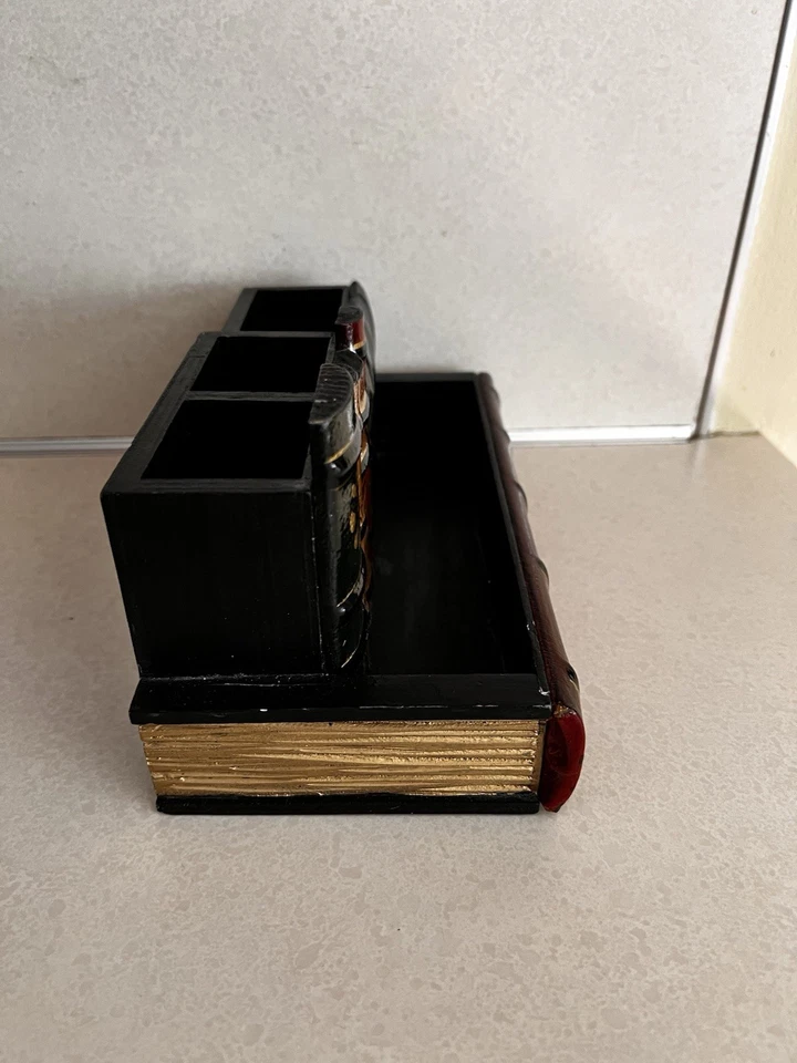 Decorative Desk Organizer - Pencil Holder, in Antique Library Book Design - Image 4 of 4