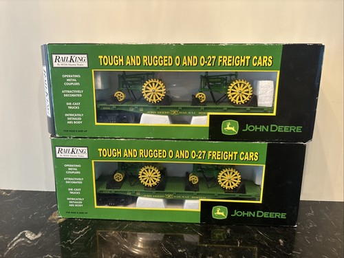MTH RAIL KING 30-7027 A&C JOHN DEERE FLACHWAGEN MIT 2 4010 TRAKTOREN SPUR O - Lot O 2