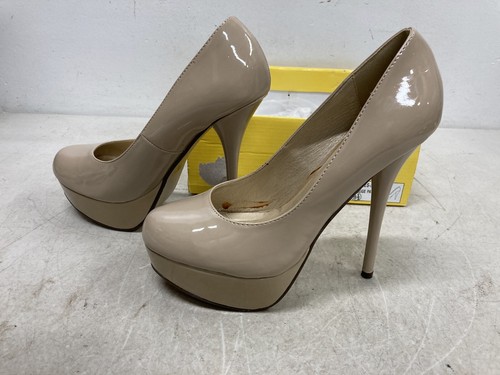 My Delicious Damenschuhe Jones-S glänzend beige Pumps High Heels Größe 7 - Bild 4 von 6