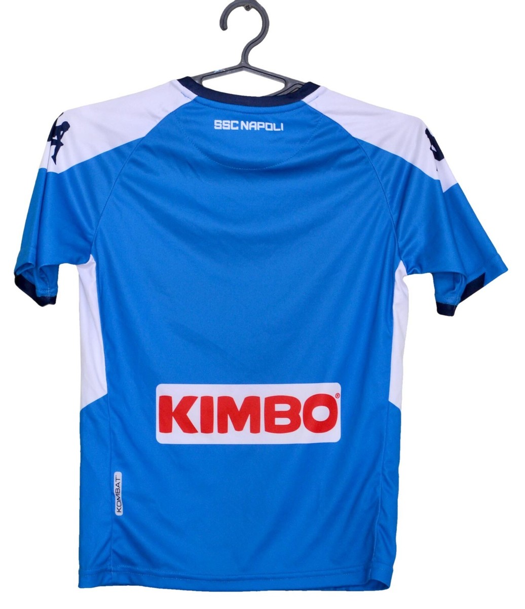 SSC NAPOLI ITALY 2019/2020 HOME FOOTBALL SHIRT KAPPA SIZE M BOYS