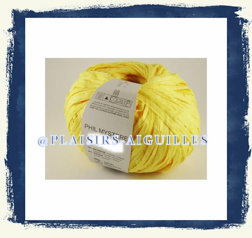 Lot De 5 Pelotes Phildar Mystère Mimosa - Fil Polyester/viscose Jaune - Aiguille N°8 - Neuf