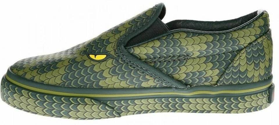 VANS SHOES CSO POISON REPTILE GREEN LIZARD TODDLER SIZE VNA32QJQQH KIDS slip on  - image 3 of 3