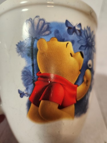 Winnie the Pooh Flowers Butterfly Large Ceramic Coffee Mug Disney Store 18oz - Picture 3 of 5