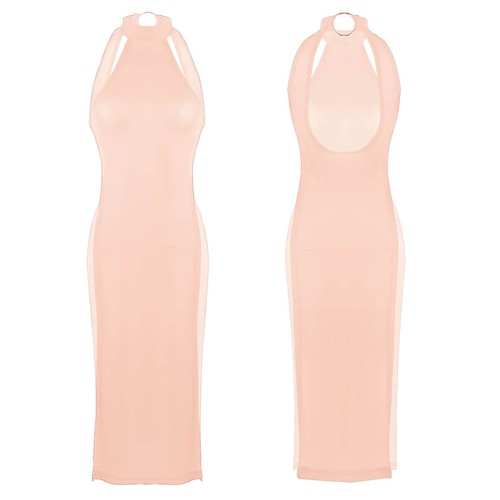 ·Women Sheer Mesh Lingerie Camouflage Side Slit See Through Chemise Mini Dress - Picture 49 of 106