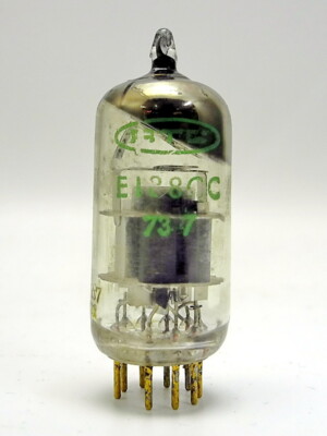 RTC 7308 E188CC electron tube Slant getter Gold pins Made in France