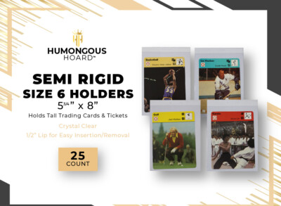 (25) Humongous Hoard Semi Rigid Size 6 Sportscaster Postcard Oversize 5 3/4 x 8''