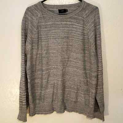 J. Crew long sleeve sweater mens XL gray lightweight