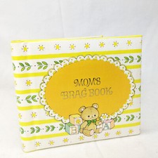 Vintage Mom's Brag Book Small Yellow White Mini Photo Album