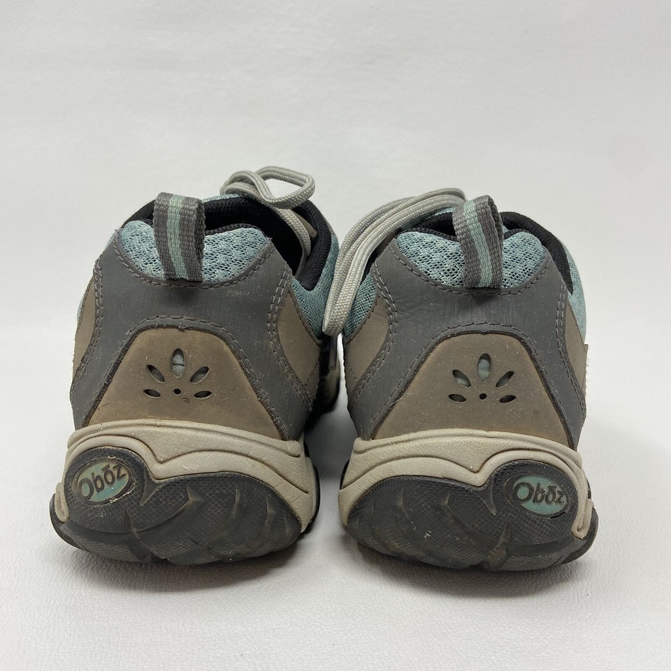 Oboz Luna Low Hiking Shoes Women’s Size 10 Leather Blue Gray