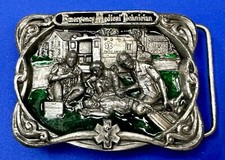 Emergency Medical Technician Commemorate Vintage 1986 Bergamot Brass Belt Buckle