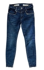 Anthropologie Pilcro Size 26 High Rise Skinny Jean w/ Velour Detail