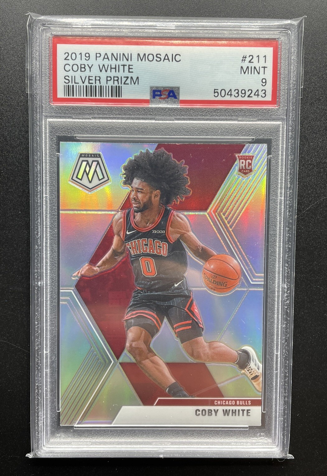2019-20 Panini Mosaic Silver Prizm #211 Coby White Bulls RC Rookie PSA 9