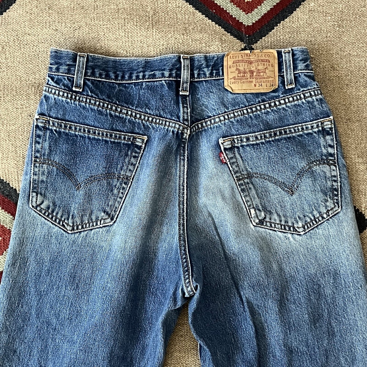 Levi’s 90s relax straight denim W34 LEVI'S Mens Blue Straight Leg, Relaxed Fit Denim Jeans W34