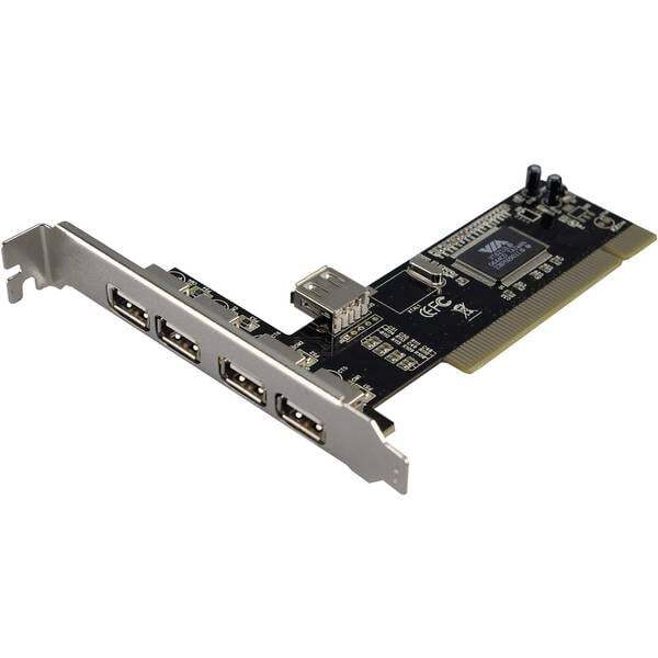 Logilink usb 2.0 4 + 1 port pci 4+1 porte scheda controller usb-a