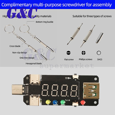 Type-c PD Quick Charge Trigger Board DC Digital Voltage Current Meter Tester