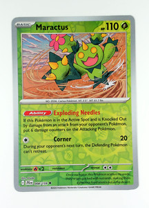 Maractus 008 Pokemon SV09 Journey Together Uncommon NP Reverse Foil