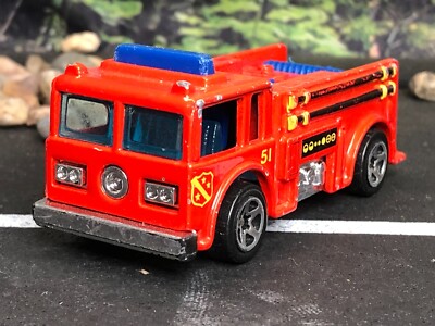 1976 Hot Wheels FIRE ENGINE TRUCK 51 Diecast Car NO BOX AS-IS Malaysia