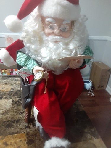 1993 Telco Motionette Motion-ettes Christmas Animated Dozing Santa Complete Rare