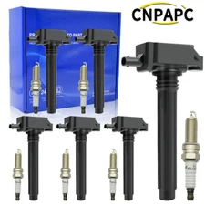 6 Pack Ignition Coil & Iridium Spark Plug For Chrysler Jeep Dodge Ram 3.6L UF648