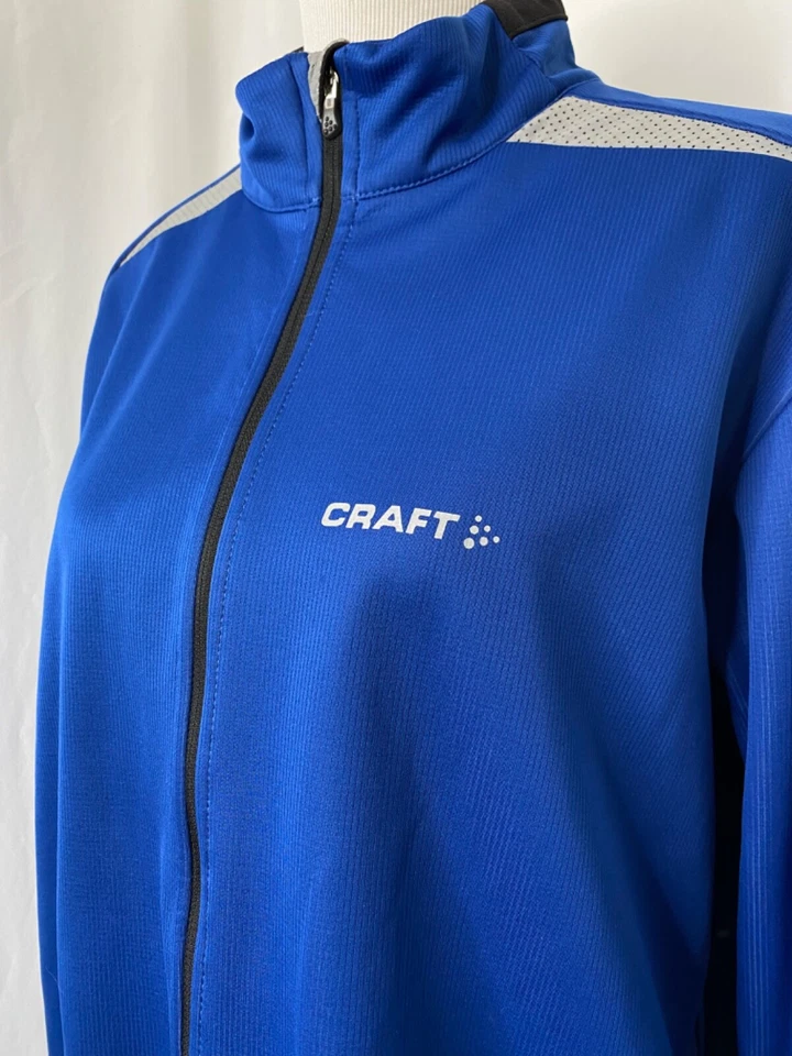 Men’s XXL Cycling Jacket Craft Blue Long Sleeve Full Zip Back Pocket - Image 3 of 4