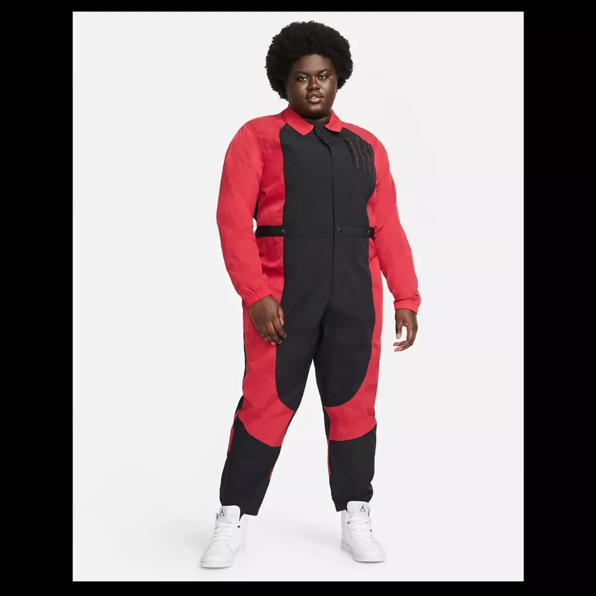 NWT Nike Jordan Essentials Flight Suit Jumpsuit DJ2628 Red Black