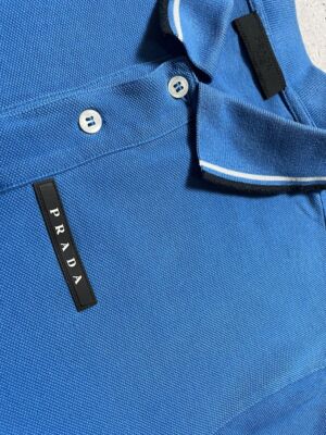 Vintage Luxury Prada Polo Shirt Black Tab Size S | eBay