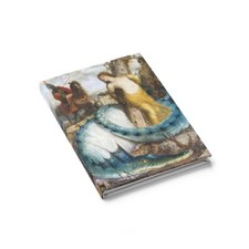 Blue Dragon, Hardcover Journal, Ruled Line, Arnold Bocklin, 1873