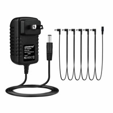 US 9V DC 1A Guitar Effect Pedal Power Supply Adapter 6 way Daisy Chain Cable Kit