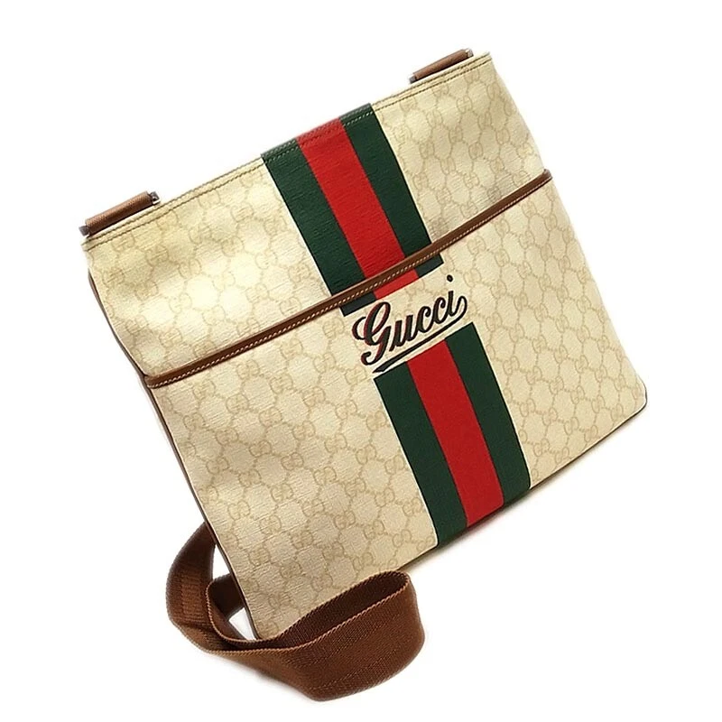 Gucci Gg Supreme Wallet In Beige,green