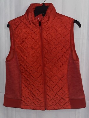 EXERSION Size Large  Red Quilted  Lightweight Women s  Vest