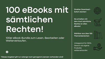 100er E-Book-Bundle mit vollen Wiederverkaufsrechten