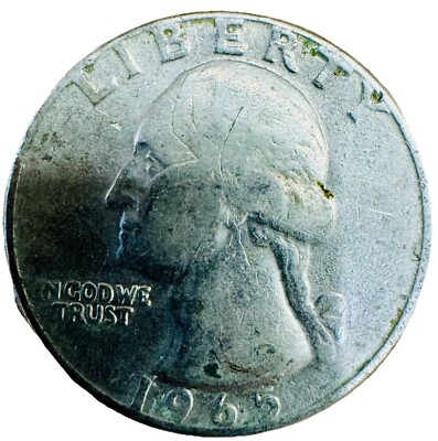 1965 Liberty No Mint Marker Quarter Coins Error!