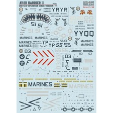 AV-8B Harrier. Operations Iraq Freedom. Part 1 Decal 1:48 Print Scale 48-239