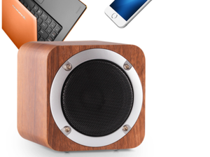 wooden portable bluetooth speaker