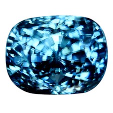 5.55 ct Eye-catching Cushion Cut 9 x 7 mm Cambodian Blue Zircon Loose Gemstone