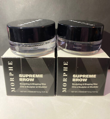 2*Morphe Cosmetics CLEAR Supreme Brow Sculpting & Shaping Wax 0.21 oz BNIB