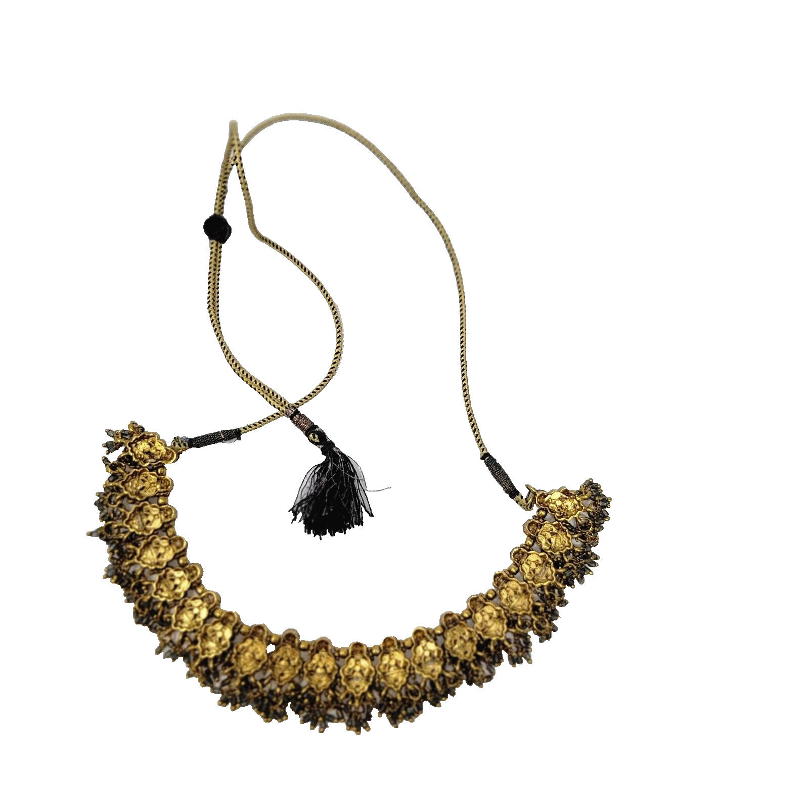 Stunning Blue Rhinestone Statement Boho Style Nec… - image 2