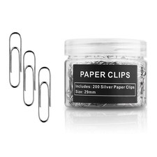 Paper Clips, 200 Pack, Paperclips, Paper Clip, Suitable for Office, School, a...