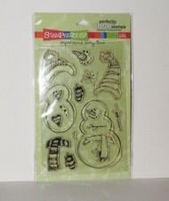 Stampendous Perfecly Clear Stamps Stretchy Snowmen Set